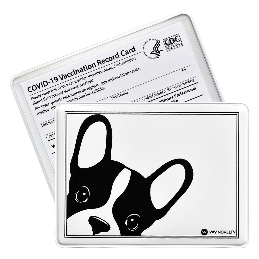 Vaccination Card Protector - Frenchie Bulldog